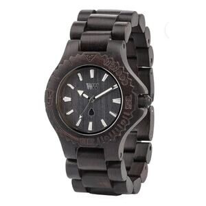 WEWOOD DATE BLACK WOODEN WATCH 100% NATURAL WOOD HYPOALLERGENIC BRAND NEW IN BOX